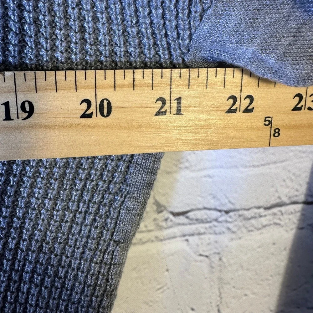 Lululemon Gray V-Neck‎ Waffle Knit Sweater Cashmere Blend Thumbholes Size 12